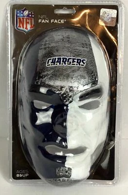 LA Chargers NFL Football Fan Face Mask Tailgating Party Franklin Team Spirit - Image 1 of 2