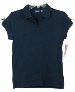 IZOD XL 18.5 Plus Girl's Approved Shirt Short Sleeve School Uniform Blue - Picture 1 of 3