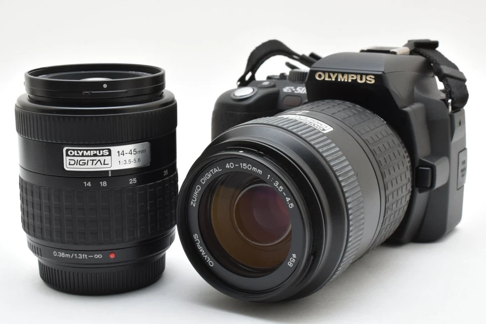 Câmera Digital SLR Olympus E-500 8.0MP com Lente 14-45mm + 40-150mm Do Japão 9273 - Imagem 1 de 4