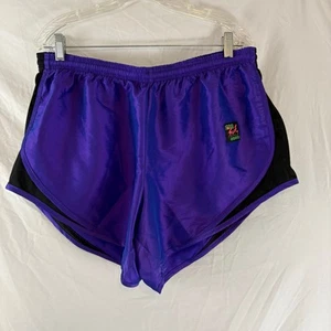 Pantalones Cortos Estilo Surf Vintage Iridiscente Púrpura Negro Años 80 90 XXL Cordón Playa - Imagen 1 de 7