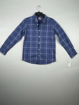 Cat & Jack Boy's Size XL (14) Long Sleeve Button Up Dress Shirt Blue Plaid - Image 1 of 4