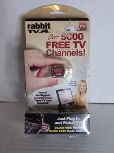 As Seen On TV RABBIT TV Over 5000 Free TV Internet Channels USB Plug-In NIP NEW - Picture 1 of 4