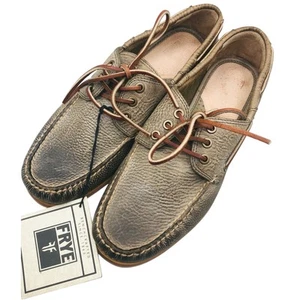 Men's New Frye Sully Boat Shoes Bullhide leather sz 10 - Picture 1 of 7