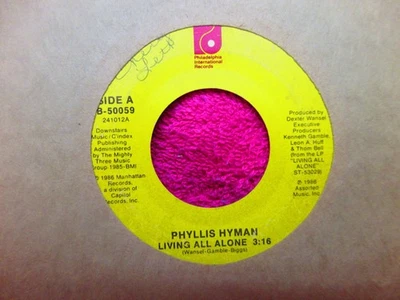 PHYLLIS HYMAN-LIVING ALL ALONE/WHAT YOU WON'T DO FOR LOVE-R&B-PHILLY INTERNATION - Image 1 of 2