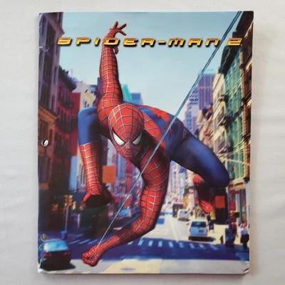 Carpeta de bolsillo escolar de películas Spider-Man 2 Marvel 2004 Starpoint Tobey Maguire difícil de encontrar Foto 1 de 4