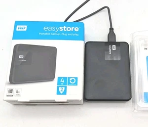 WESTERN DIGITAL EASYSTORE 4TB USB HARD DRIVE Used Tested Working - Picture 1 of 11