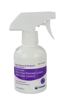 *Estuche de 12* LOCIÓN PERINEAL TODO EN UNO COLOPLAST 8 OZ Botellas Dometicona 2% Foto 1 de 4