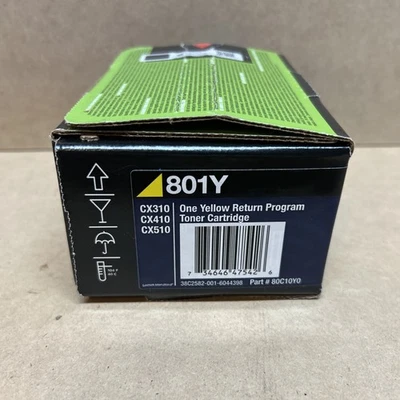 Cartucho de tóner original Lexmark 80C10Y0 801Y R P AMARILLO CX310 CX410 CX510 NUEVO Foto 1 de 4