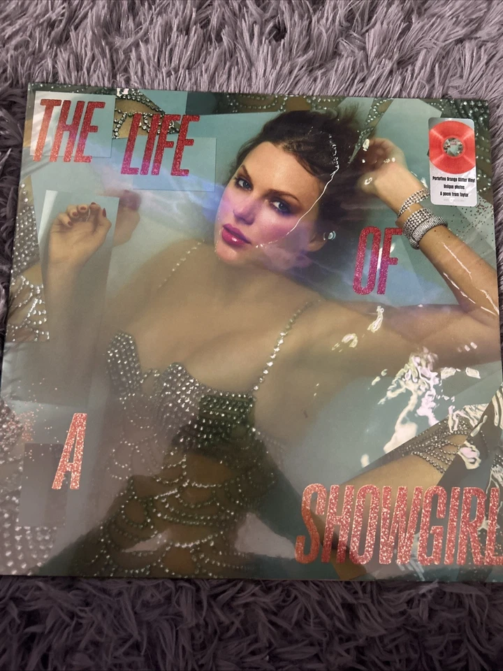 Taylor Swift 'The Life of a Showgirl' Vinyl Record Orange Glitter - Imagem 1 de 1