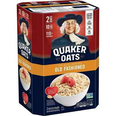 Quaker Old Fashioned Oats Oatmeal - Total 10 lbs - Non-GMO, FRESH!! FREE SHIP!! - Image 1 of 4