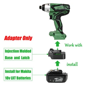 Adaptador para Makita 18V LXT Batería a Alimentación para Hitachi 18V Li-Ion Sistema Herramientas - Imagen 1 de 7