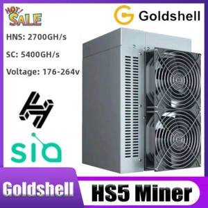 Original Nuevo Goldshell HS5 SiaCoin y Apretón de Manos 2650W ASIC Criptomoneda Minero - Imagen 1 de 6