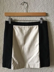 Women's Ann Taylor Loft Black Cream Pencil Skirt 2P - Picture 1 of 7
