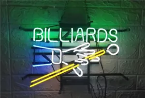 Billiards Snooker Sports Pool Game 24"x20" Neon Light Sign Lamp Club Wall Decor - Picture 1 of 19