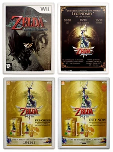 The Legend Of Zelda Twilight Princess Skyward Sword - Wii - A2 Promo Poster Set - Picture 1 of 5