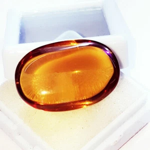 Loose Gemstone 24.00 Ct Australian Black & Golden Synthetic Opal Certified Gem - Picture 1 of 6