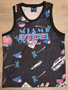 Camiseta sin mangas Miami Vice X Reason edición limitada 2XL negra rosa - Imagen 1 de 7