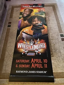 WWE Wrestlemania 37 Tampa Raymond James Stadium New Day Banner Kofi / Xavier - Picture 1 of 3