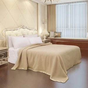 100% Pure Wool Blanket,500GSM Heavy Blanket,Wool Blanket Queen Size,Full Size - Picture 1 of 3