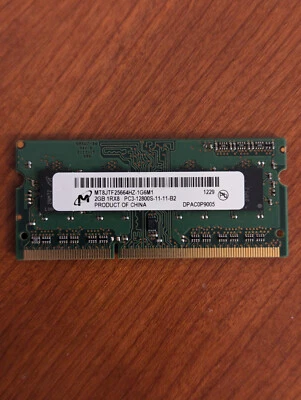 Micron PC3-12800S 2GB RAM MT8JTF25664HZ-1G6M1 - Image 1 of 2