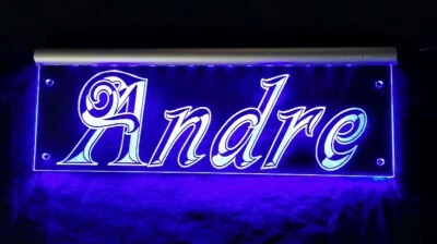 Andre LED Namensschild oder dein Name LKW Truckerschild personalisiert Andreas - Bild 1 von 4
