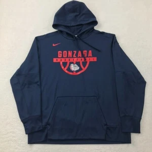 Gonzaga Bulldogs Hoodie Sweatshirt Mens 2XL XXL Blue Nike Basketball Pullover - Picture 1 of 11