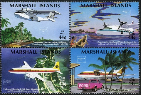 Marshall Is 1986 Airplanes over Island Block MNH (SC# C6a) Cover