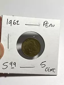 1962 Peru 5 Centavos - Picture 1 of 2