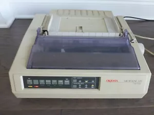 Okidata Microline 520 Dot Matrix Printer 9 PIN Powers Up For Parts or Repair - Picture 1 of 3