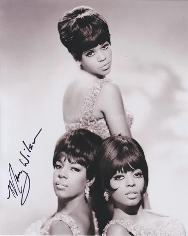 Mary Wilson HAND SIGNED 8x10 Photo Autograph The Supremes Diana Ross Baby Love B Cover