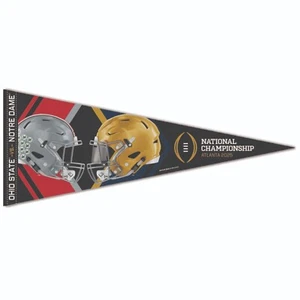 2024-2025 National Championship Ohio State Notre Dame CFP Premium Pennant - Picture 1 of 1