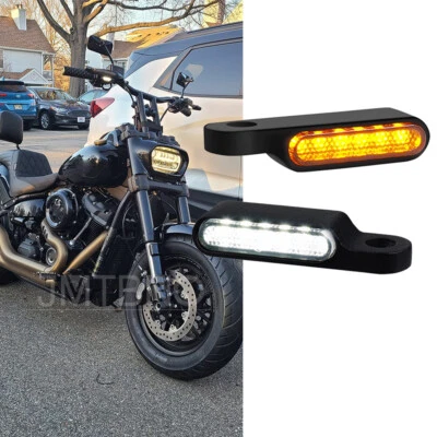 Luz LED de manillar de señales de giro para motocicleta para Harley Fat Bob Sportster 1200 Foto 1 de 4