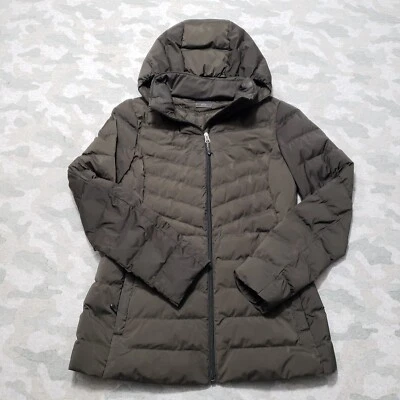 Chaqueta acolchada 32 Degrees para mujer pequeña verde cremallera completa con capucha al aire libre Foto 1 de 4