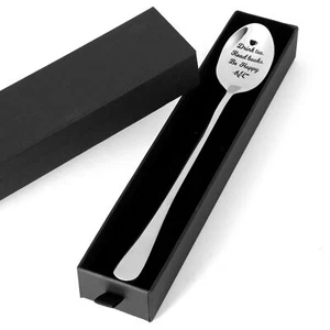 Drink Tea Read Books Spoon for Tea Lovers Stainless Steel Tea Spoon for Loose... - Picture 1 of 8
