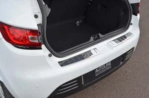 For Renault Clio IV (2012 - Chrome Rear Bumper Protector Scratch Guard Steel - Picture 1 of 4