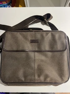 White Company Aged Brown Leather Look Laptop bag Briefcase. Classy, Practical. - Picture 1 of 7