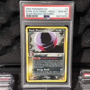 2004 POKEMON EX TEAM ROCKET RETURNS #4 DARK ELECTRODE-HOLO PSA 10 - Picture 1 of 2