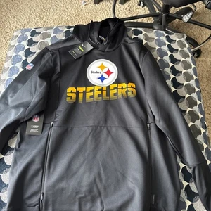 Pittsburgh Steelers Heavy Thermafit Hoodie On Field Größe L Neu mit Etikett - Bild 1 von 5
