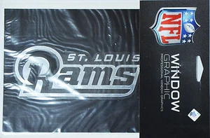 St. Louis Rams Silver Chrome Window Graphic Decal NFL Football - 4x5 - Picture 1 of 2