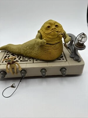 复古 Kenner 1983 年星球大战 Jabba The Hutt 带王座和 Salacious B. Crumb — 第 1/4 张图片