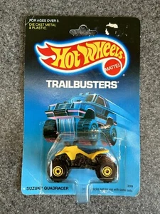 Vintage 1988 Hot Wheels Trailbusters Suzuki Quadracer New In Package - Picture 1 of 2