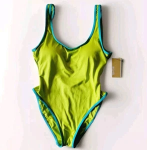 MICHAEL KORS Standard Iconic One piece swimsuit Size 6 Lime - Picture 1 of 6