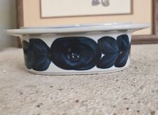 Arabia Anemone Blue @ 7 1/4" Oval  Serving Bowl  Made In FINLAND 