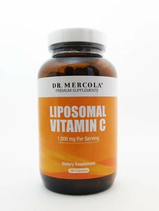 Dr Mercola Liposomal vitamin C 180 capsules in glass jar - Picture 1 of 2