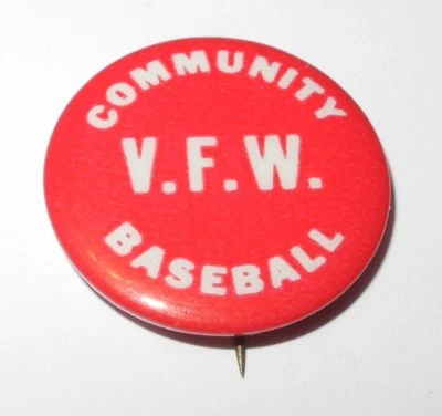 1940's Baseball Pin Coin VFW Community Little League Booster Pinback - Image 1 of 2