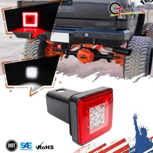 LED Run Brake Reverse Towing Hitch Cover Light For Class III 2" Trailer Receiver - Bild 1 von 12