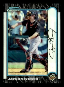 1999 Bowman Chrome Refractor #332 Jayson Werth Orioles prospect SP - Picture 1 of 2