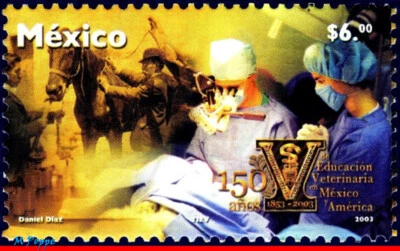 2320 MÉXICO 2003 EDUCACIÓN VETERINARIA, 150º ANIVERSARIO, CABALLO, MI# 3032, MNH Foto 1 de 2