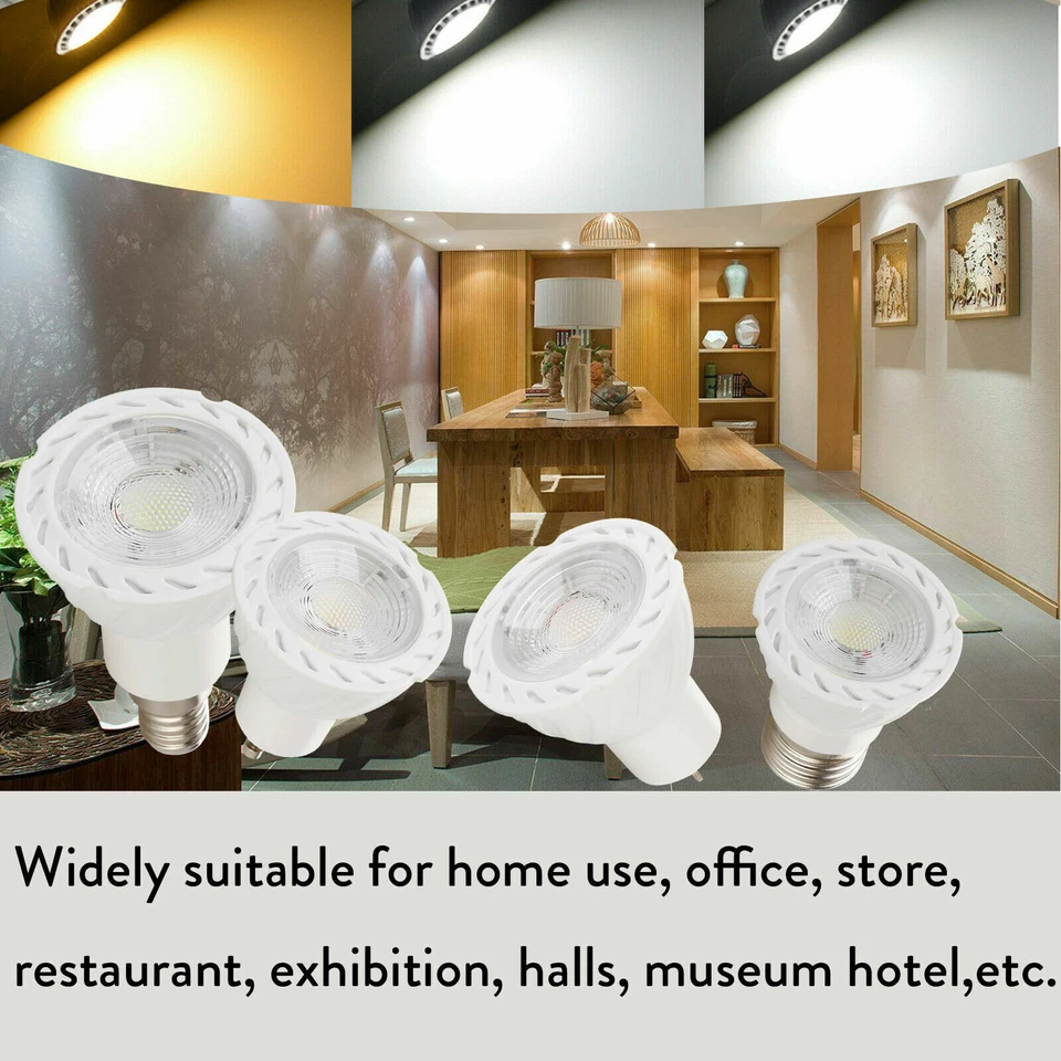 LED Dimmable COB-M Spotlights 10W GU10 MR16 E27 GU5.3 E14 Equal 50W Incandescent - Image 1 of 4