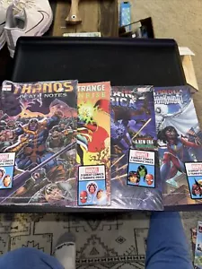 Lot Of 4 Marvel 3-Packs - Thanos, Capt. America, Dr. Strange, Mo Walmart Comics - Picture 1 of 5